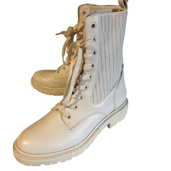 Sam Edelman cream ivory leather Lydell boots size 5.5 - Picture 1 of 6